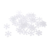 Maxbell 50 Pieces Non-woven Fabric Christmas Snowflake Patch Padded for DIY Xmas Decoration