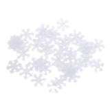 Maxbell 50 Pieces Non-woven Fabric Christmas Snowflake Patch Padded for DIY Xmas Decoration