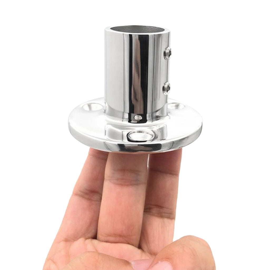 Maxbell 316 Stainless Steel Boat Hand Rail Fitting 1inch 90 Degree Round Stanchion Base