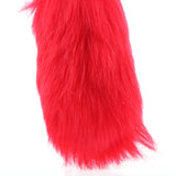 Maxbell Manmade Rabbit Hair Tassel Handbag Car Keychain Keyring Charm - Red