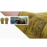 Maxbell Welding Gloves Cowhide Leather, Yellow - 9.5''