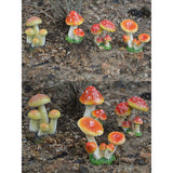 Maxbell Resin Mini Mushroom Figurine Figure for Indoor Garden Grassland Decors Collectible