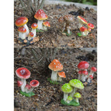 Maxbell Resin Mini Mushroom Figurine Figure for Indoor Garden Grassland Decors Collectible