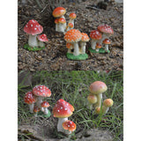 Maxbell Resin Mini Mushroom Figurine Figure for Indoor Garden Grassland Decors Collectible