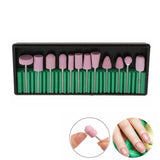 Maxbell 12 Styles/Set Professional Electric Nail Drill Bits Ceramic Head Manicure Pedicure Polishing Grinding Tools