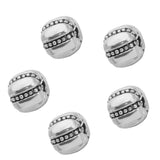 Maxbell Pack of 5 Pumpkin Position Spacer Beads Stopper Beads for Bracelet Necklace 3mm