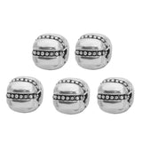 Maxbell Pack of 5 Pumpkin Position Spacer Beads Stopper Beads for Bracelet Necklace 3mm