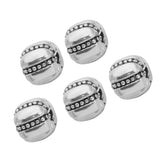 Maxbell Pack of 5 Pumpkin Position Spacer Beads Stopper Beads for Bracelet Necklace 3mm