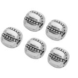 Maxbell Pack of 5 Pumpkin Position Spacer Beads Stopper Beads for Bracelet Necklace 3mm