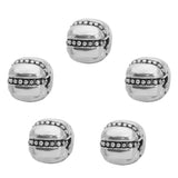 Maxbell Pack of 5 Pumpkin Position Spacer Beads Stopper Beads for Bracelet Necklace 3mm