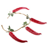 Maxbell 4pcs /String Artificial Chilli Photography Props Home Restaurant Decoration