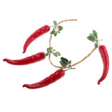 Maxbell 4pcs /String Artificial Chilli Photography Props Home Restaurant Decoration