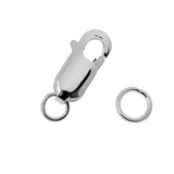 Maxbell Double Circle 925 Sterling Silver Lobster Clasps for Jewelry DIY