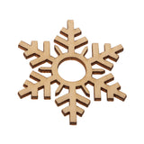 Maxbell Pack of 50 Natural Snowflake Wooden Embellishments for Christmas Tree Decoration