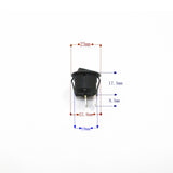 Maxbell Miniature E Scooter Mini On Off Round SPST Rocker Switch 250v 6a 1pole 2pin