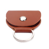 Maxbell Keychain Guitar Picks Holder Bag Leather-Brown