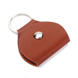 Maxbell Keychain Guitar Picks Holder Bag Leather-Brown