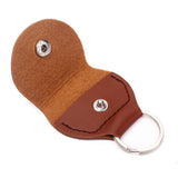 Maxbell Keychain Guitar Picks Holder Bag Leather-Brown