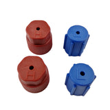 Maxbell 4 Pieces AC Air Conditioning Service Port R134a Side Air Conditioner Cap 13mm Blue & 16mm Brown Conversion Kit