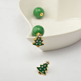 Maxbell Fashion Jewellery Cute Christmas Tree Beads Stud Earrings for Women Ladies