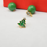 Maxbell Fashion Jewellery Cute Christmas Tree Beads Stud Earrings for Women Ladies