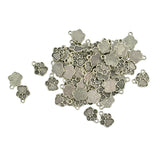 Maxbell 50pcs Tibetan Silver Cute Puppy Paw Print Charms Dangle Pendant DIY Craft