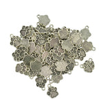 Maxbell 50pcs Tibetan Silver Cute Puppy Paw Print Charms Dangle Pendant DIY Craft