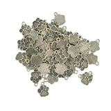 Maxbell 50pcs Tibetan Silver Cute Puppy Paw Print Charms Dangle Pendant DIY Craft