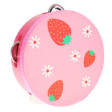 Maxbell NEW Wooden Tambourine Hand Bell Drum Musical Percusion Instrument-Strawberry