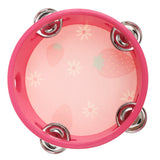 Maxbell NEW Wooden Tambourine Hand Bell Drum Musical Percusion Instrument-Strawberry