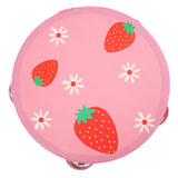 Maxbell NEW Wooden Tambourine Hand Bell Drum Musical Percusion Instrument-Strawberry