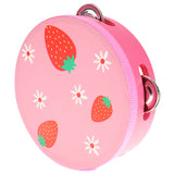 Maxbell NEW Wooden Tambourine Hand Bell Drum Musical Percusion Instrument-Strawberry