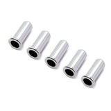 Maxbell Chrome Guitar String Mounting Ferrules/Bushing For Bass Guitar Through Body