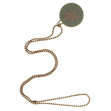 Maxbell Vintage Gold Coloured Marijuana Leaf Pendant Long Ball Beads Chain Necklace