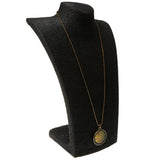 Maxbell Vintage Gold Coloured Marijuana Leaf Pendant Long Ball Beads Chain Necklace