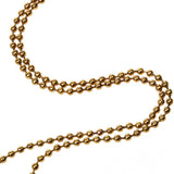 Maxbell Vintage Gold Coloured Marijuana Leaf Pendant Long Ball Beads Chain Necklace