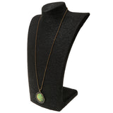 Maxbell Vintage Gold Coloured Marijuana Leaf Pendant Long Ball Beads Chain Necklace