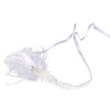 Maxbell Wedding Bridal Flapper Feather Diamante Rhinestone Headband Headpiece 1920s