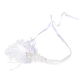 Maxbell Wedding Bridal Flapper Feather Diamante Rhinestone Headband Headpiece 1920s