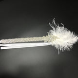 Maxbell Wedding Bridal Flapper Feather Diamante Rhinestone Headband Headpiece 1920s