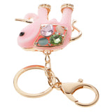 Maxbell Resin Elephant Key Chain Ring Key Holder Keychain Keyfob Handbag Pendant Pink