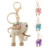 Maxbell Resin Elephant Key Chain Ring Key Holder Keychain Keyfob Handbag Pendant Pink