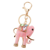 Maxbell Resin Elephant Key Chain Ring Key Holder Keychain Keyfob Handbag Pendant Pink