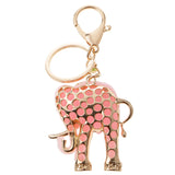 Maxbell Resin Elephant Key Chain Ring Key Holder Keychain Keyfob Handbag Pendant Pink