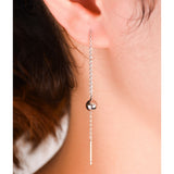 Maxbell Fashion Round Copper Beads Pendant Tassel Earrings Drop Dangle Stud Earrings
