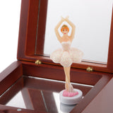 Maxbell Wooden Dancing Girl Music Box Melody Box Desk Decoration Castle in the Sky