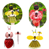 Maxbell 3Pc Bumble Bee Honey Girls Kids Fairy Halloween Fancy Dress Up Party Costume