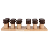 Maxbell Wooden Montessori Sensorial Material Scent Holder Box Smelling Bottle Cylinder