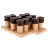 Maxbell Wooden Montessori Sensorial Material Scent Holder Box Smelling Bottle Cylinder