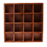 Maxbell  16 Grids Style Wooden Wall Cabinet Shelf Cubby for Home Kitchen Organzation